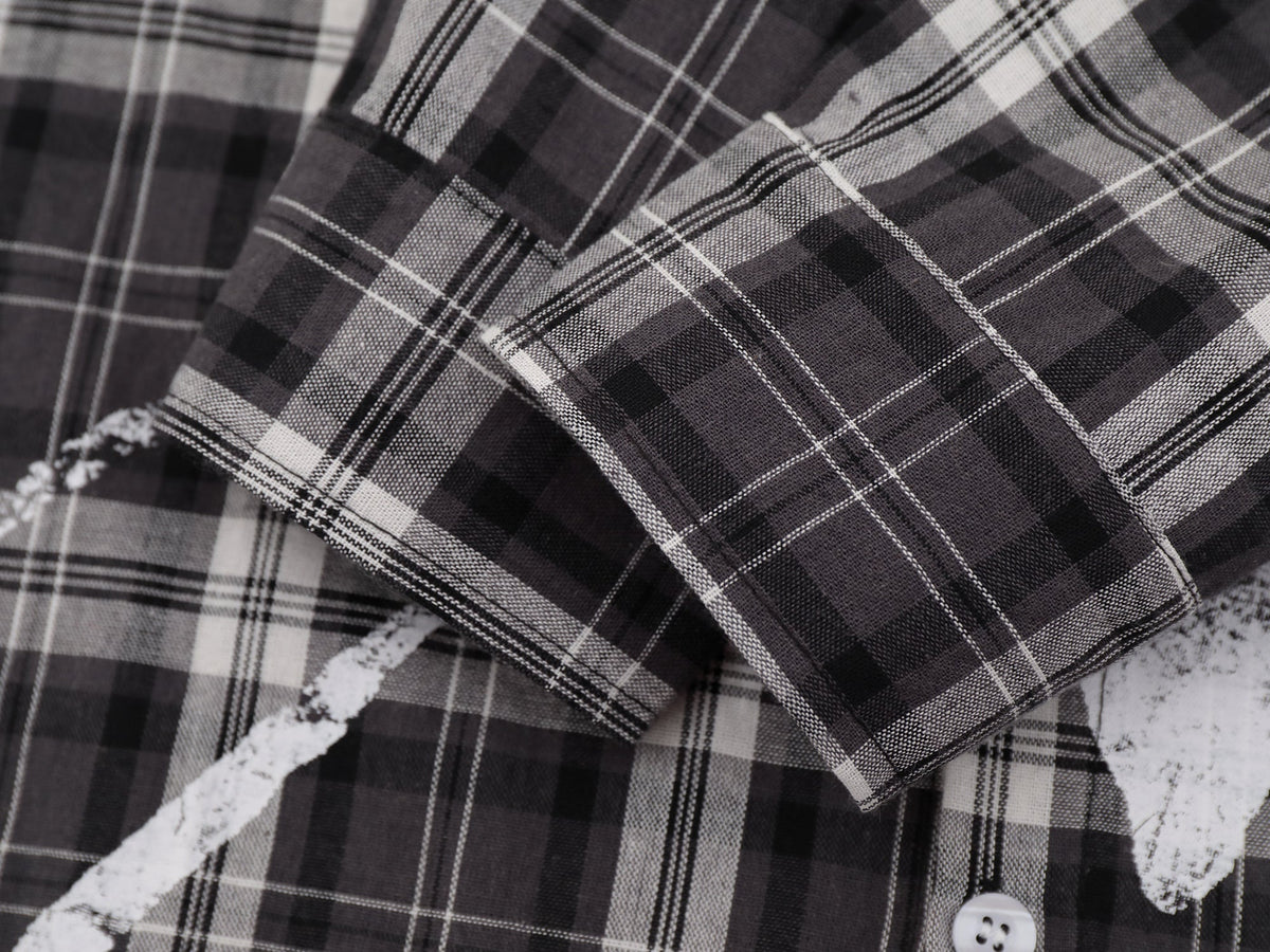 SAVAGE BASE | Paint Burst Plaid Shirt - product detail