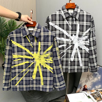 SAVAGE BASE | Paint Burst Plaid Shirt - lifestyle view