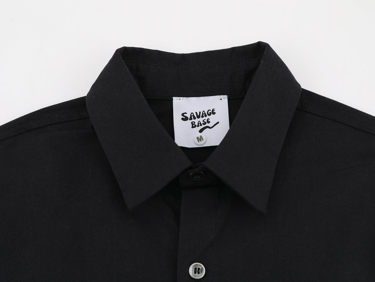 SAVAGE BASE | Distressed Portrait Collage Shirt - product detail