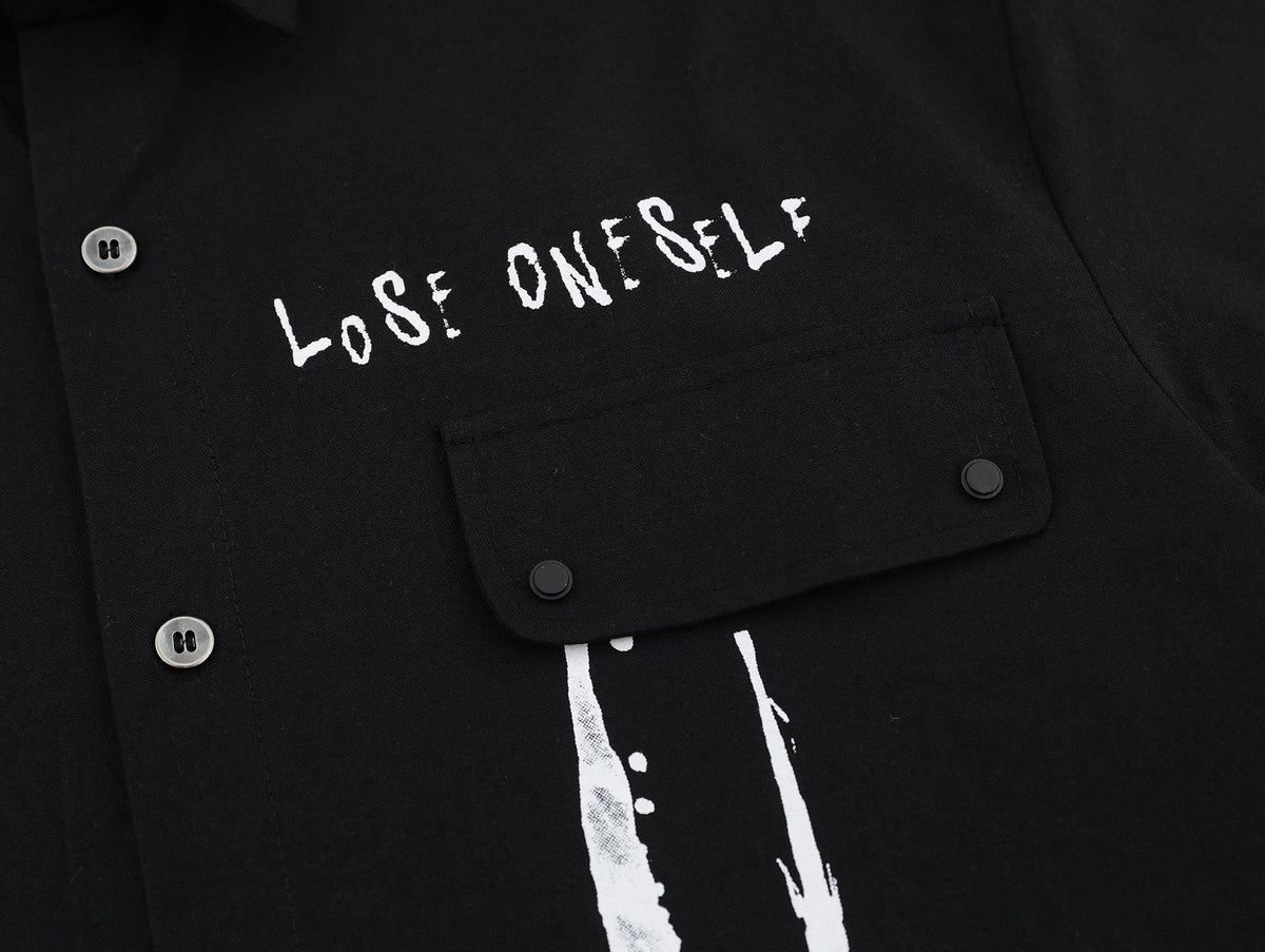 SAVAGE BASE | Distressed Portrait Collage Shirt - product detail