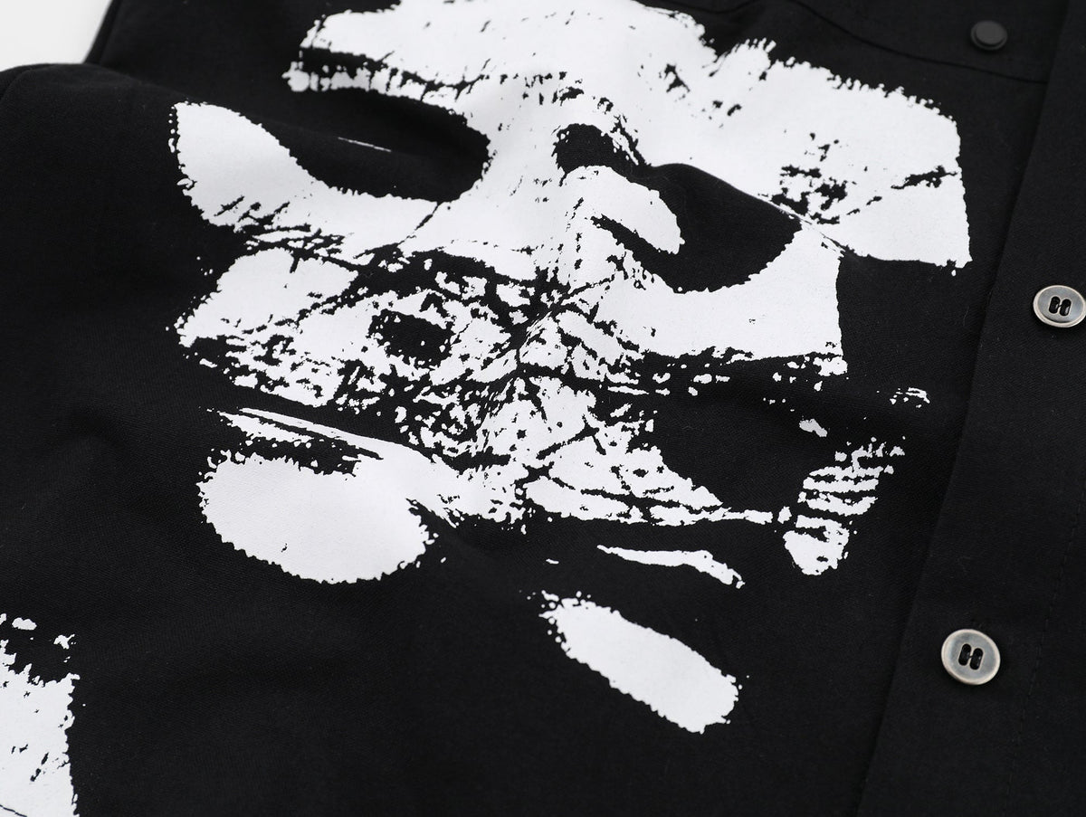 SAVAGE BASE | Distressed Portrait Collage Shirt - product detail