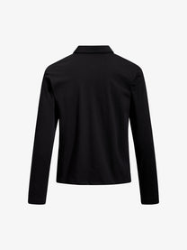 SKATE PARK | Stacked Portrait Print Polo Shirt in Black - back view