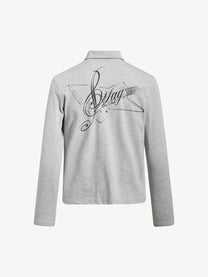 SKATE PARK | Dripping Star Motif Polo Shirt in Gray - back view