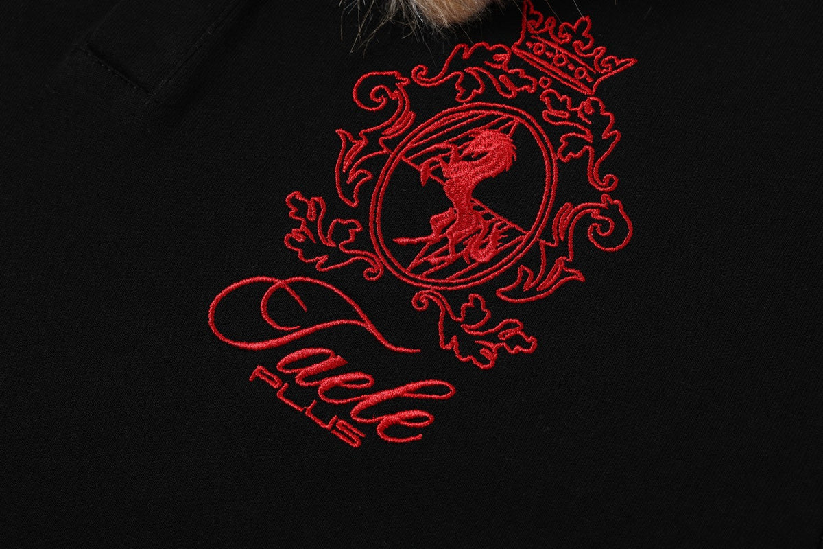 TAELE PLUS | Shaggy Collar Layered Polo Shirt - product detail
