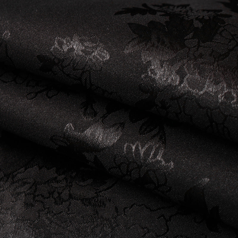TIDE BEAR | Leaf Jacquard Camp Collar Shirt - product detail