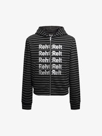 REHTRELT | LETTER STRIPE ZIP UP HOODIE