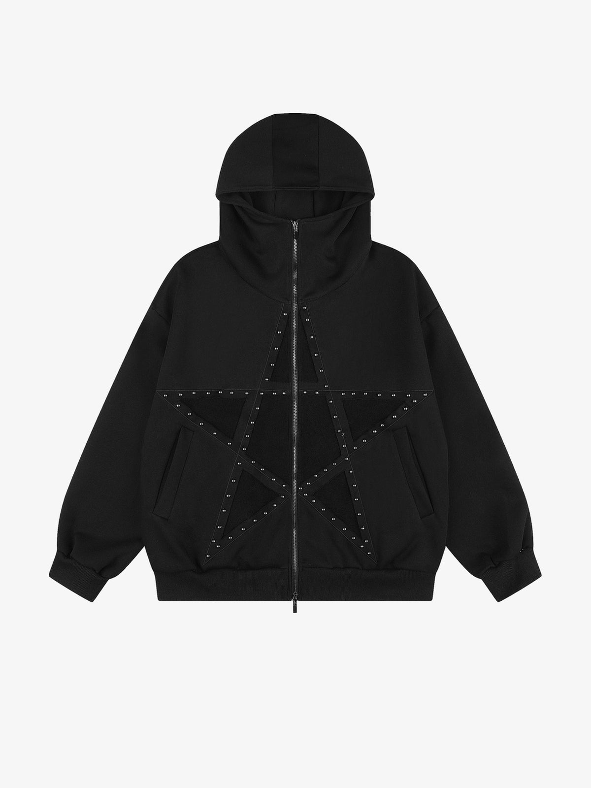SEVEERS | STUDDED STAR ZIP UP HOODIE