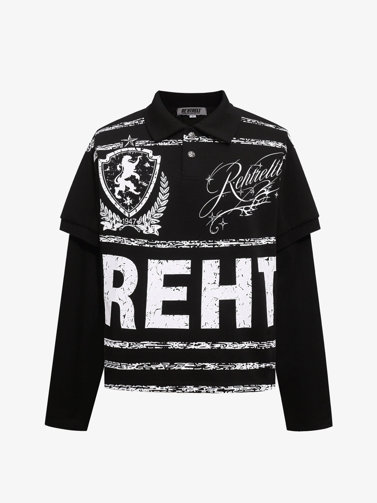 REHTRELT | LETTER GRAPHIC LAYERED SHIRT