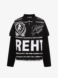 REHTRELT | LETTER GRAPHIC LAYERED SHIRT