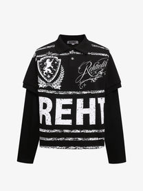 REHTRELT | LETTER GRAPHIC LAYERED SHIRT