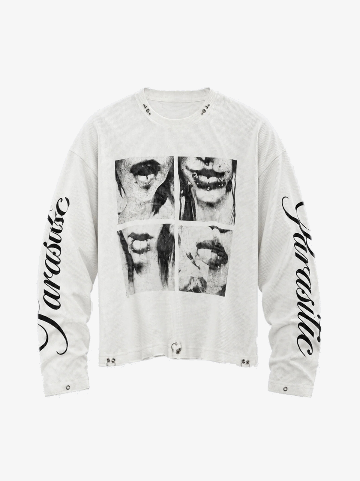 FATENOIR | PIERCED PORTRAIT GRAPHIC SWEATSHIRT