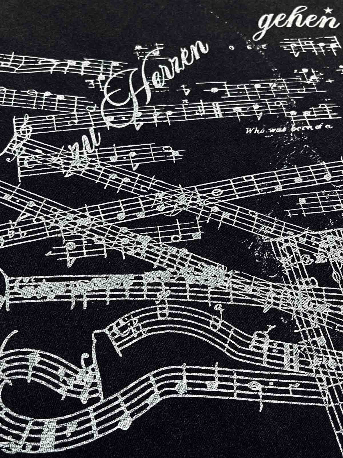 ARTIE MASTER | Music Score Layered Sleeve Sweatshirt - product detail
