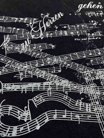 ARTIE MASTER | Music Score Layered Sleeve Sweatshirt - product detail