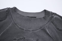 ATSF30 | Distressed Panel Seam Sweatshirt - product detail