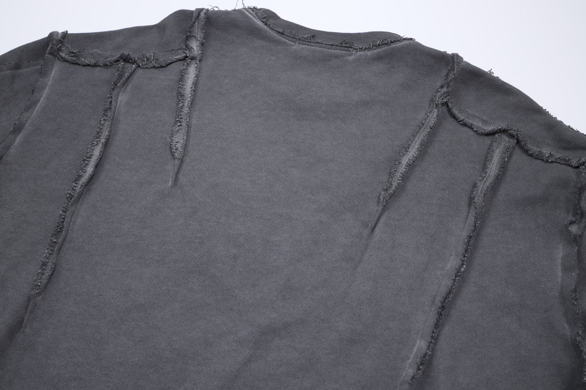 ATSF30 | Washed Henley Panel Sweatshirt - product detail