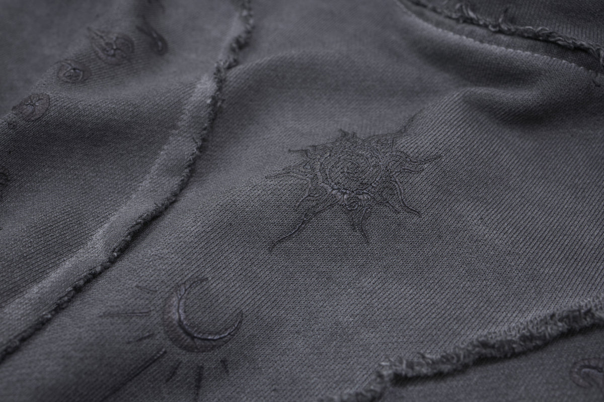 ATSF30 | Washed Henley Panel Sweatshirt - product detail