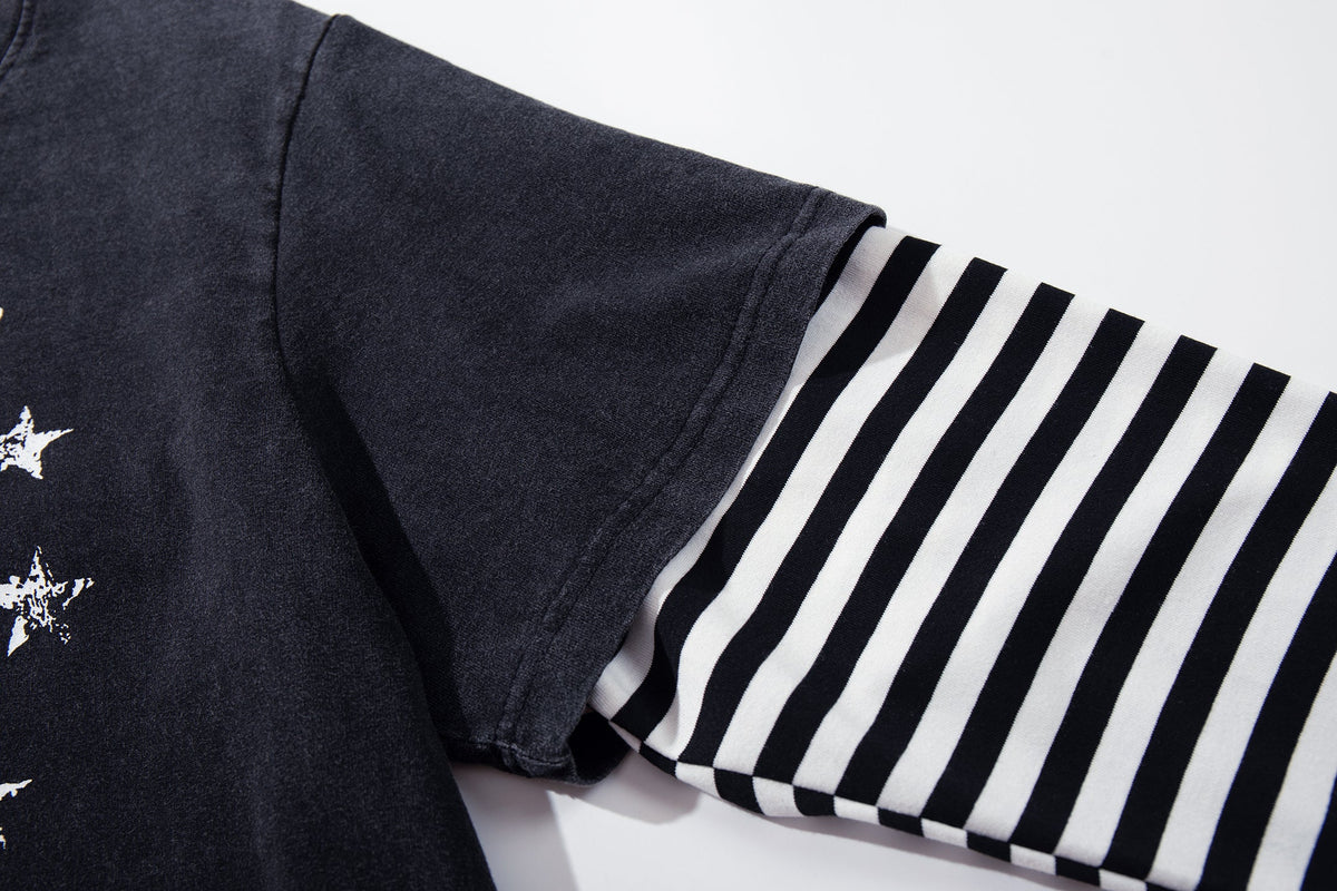 AW SPIKY HEAD | Angel Star Layered Sleeve Sweatshirt - product detail