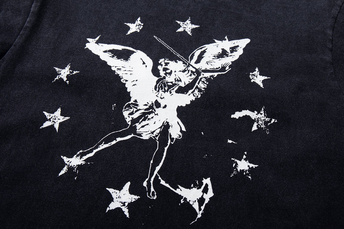 AW SPIKY HEAD | Angel Star Layered Sleeve Sweatshirt - product detail