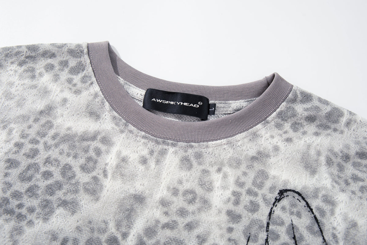 AW SPIKY HEAD | Leopard Print Sweatshirt - product detail