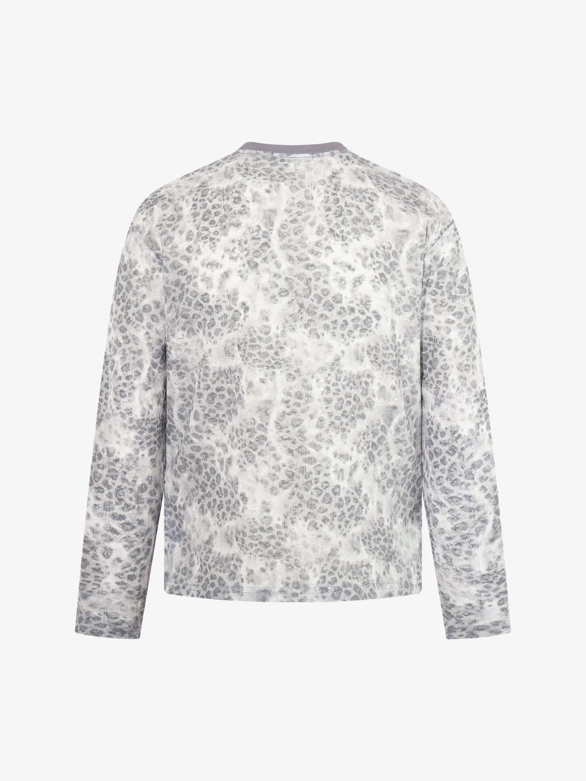 AW SPIKY HEAD | Leopard Print Sweatshirt in Gray - back view