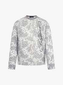 AW SPIKY HEAD | Leopard Print Sweatshirt in Gray - front view