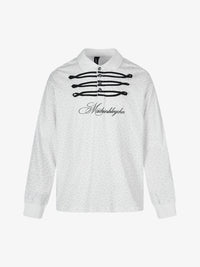 BLACK ENERGY | Tonal Leopard Frog Button Sweatshirt