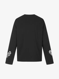 BLACK ENERGY | Ribcage Print Sweatshirt in Black - back view