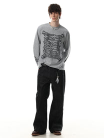 BLACK ENERGY | Ribcage Print Sweatshirt - product detail
