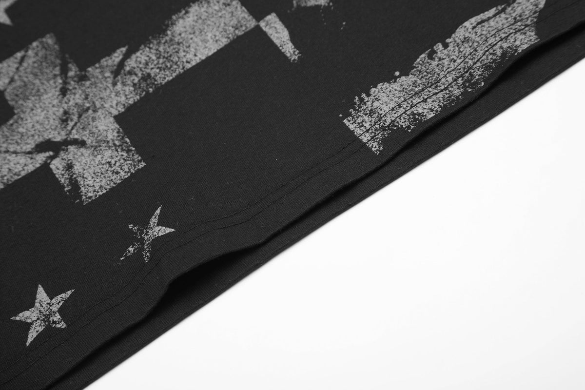 BLACK ENERGY | Paint Splatter Stripe Sweatshirt - product detail