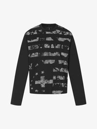 BLACK ENERGY | Paint Splatter Stripe Sweatshirt