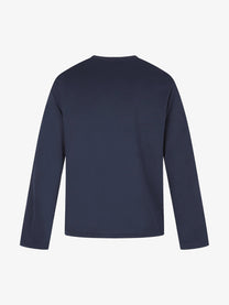 BLACK ENERGY | Ornate Cross Sweatshirt in Navy - back view