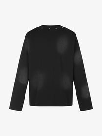 BLACK ENERGY | Studded Pegasus Print Sweatshirt in Black - back view