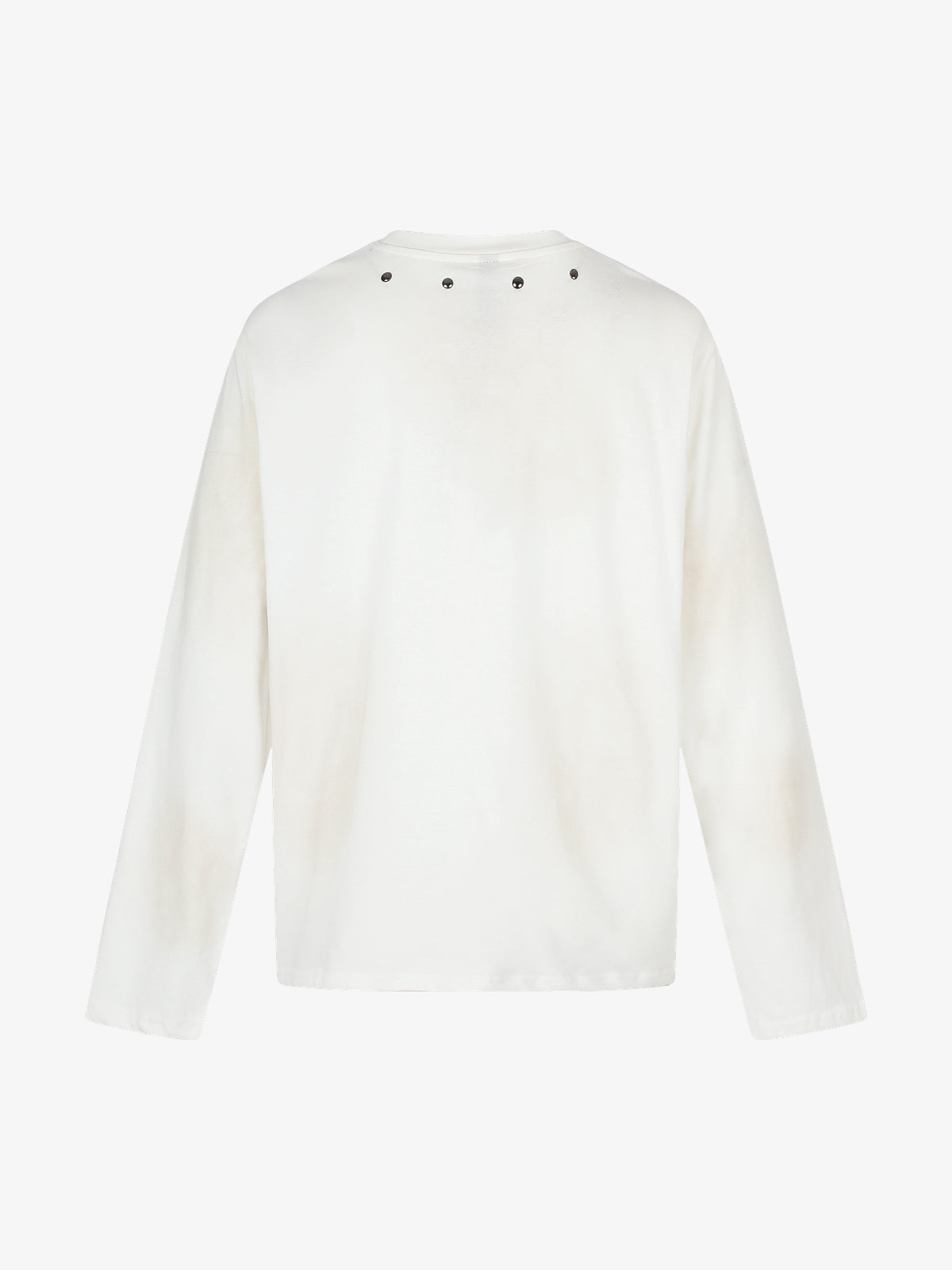 BLACK ENERGY | Studded Pegasus Print Sweatshirt in White - back view