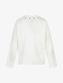 BLACK ENERGY | Studded Pegasus Print Sweatshirt in White - back view