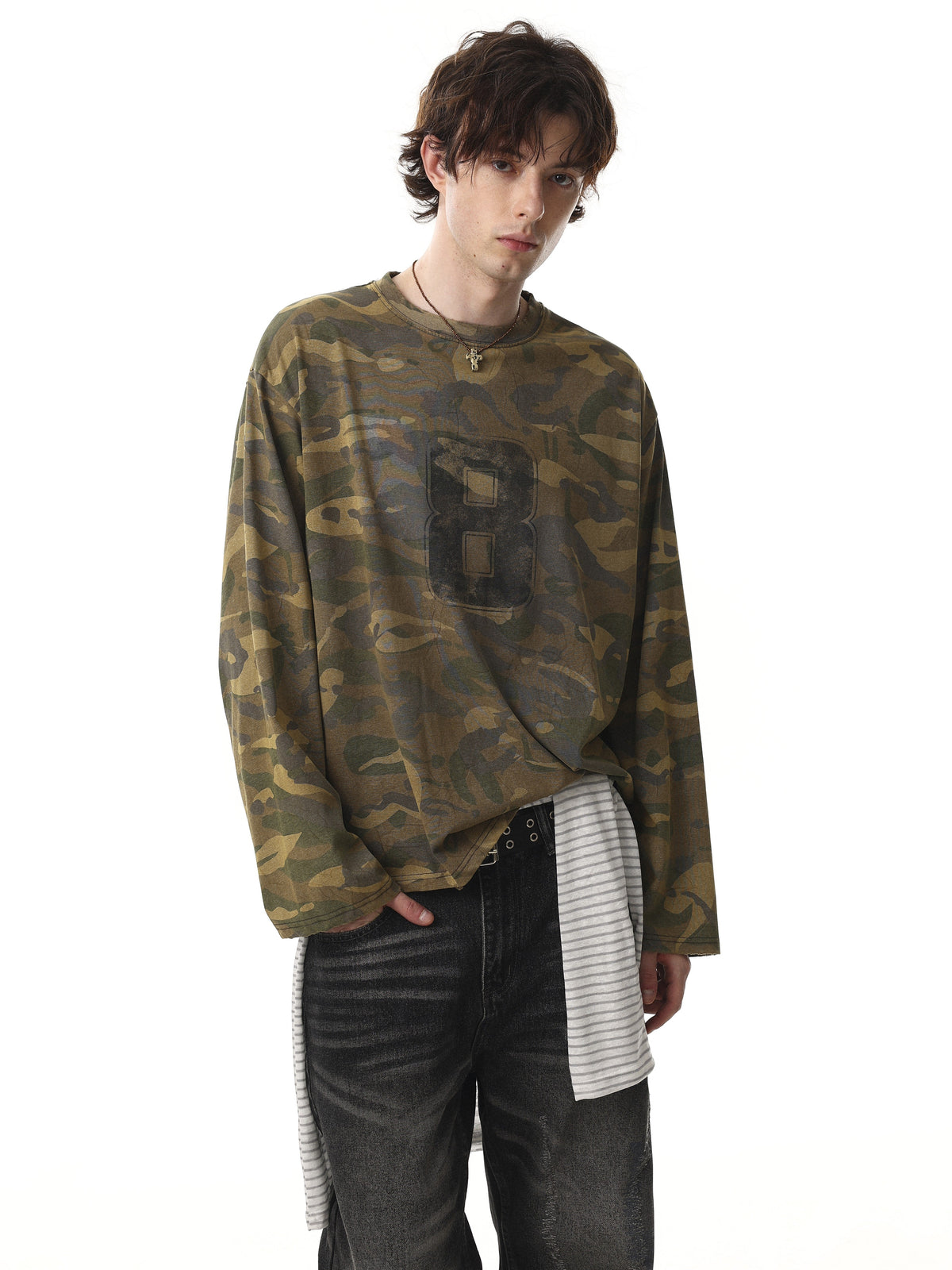 BLACK ENERGY | Camo Number 8 Sweatshirt - product detail