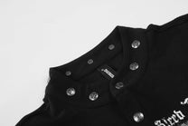 BLACK ENERGY | Horse Illustration Stand Collar Sweatshirt - product detail