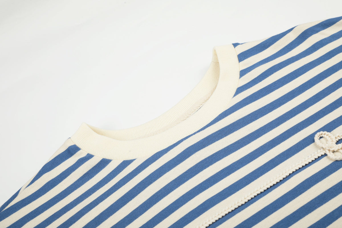 BLACK ENERGY | Striped Frog Button Sweatshirt - product detail