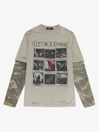 CHANYOOU | Photo Grid Camo Sleeve Sweatshirt