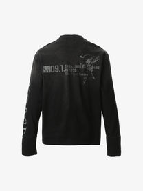 CHANYOOU | Distressed Number 09 Sweatshirt in Black - back view