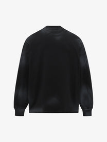 EXTREME CAUSE | Spray Paint Letter Sweatshirt in Black - back view