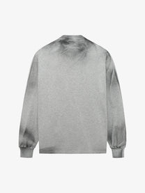 EXTREME CAUSE | Spray Paint Letter Sweatshirt in Gray - back view