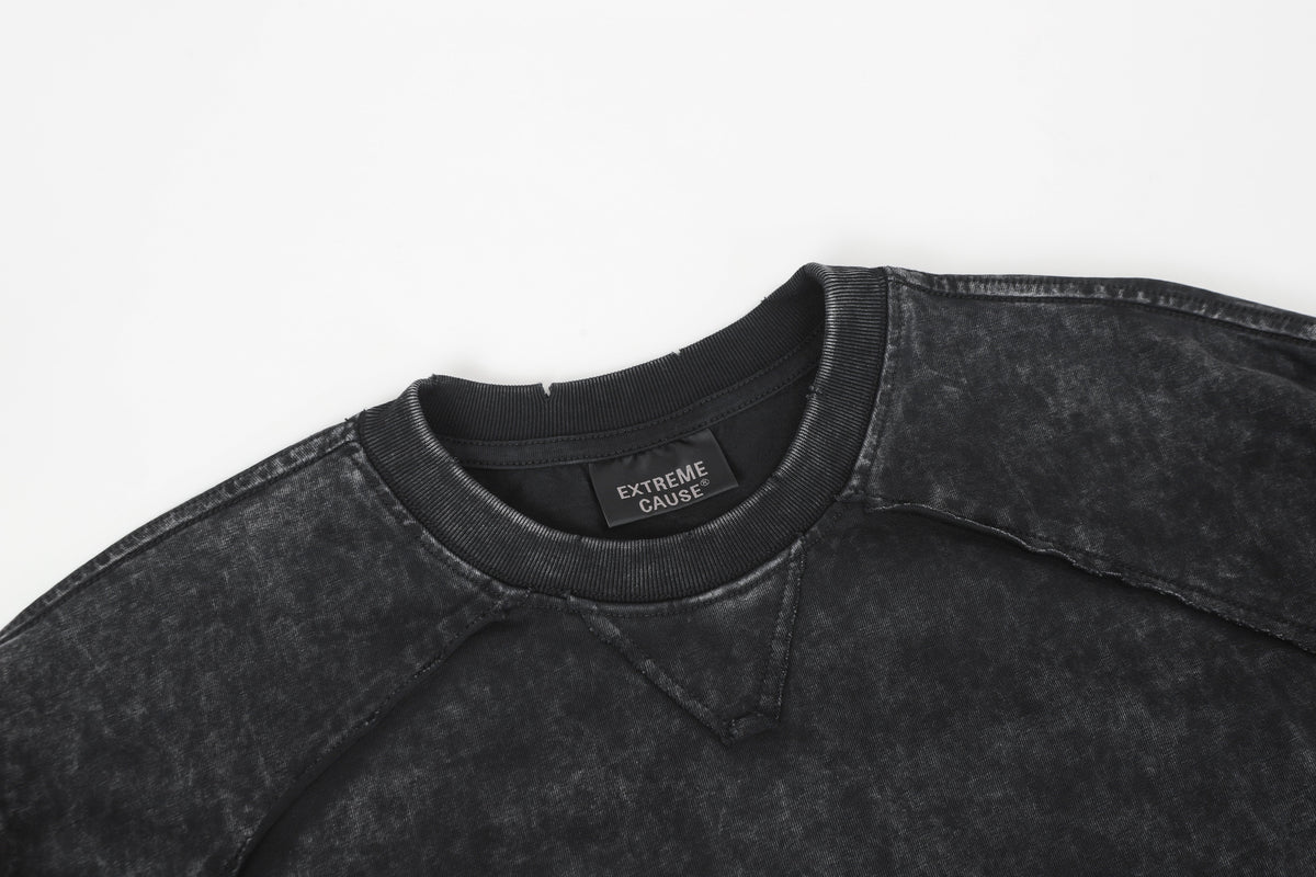 EXTREME CAUSE | Washed Panel Seam Sweatshirt - product detail
