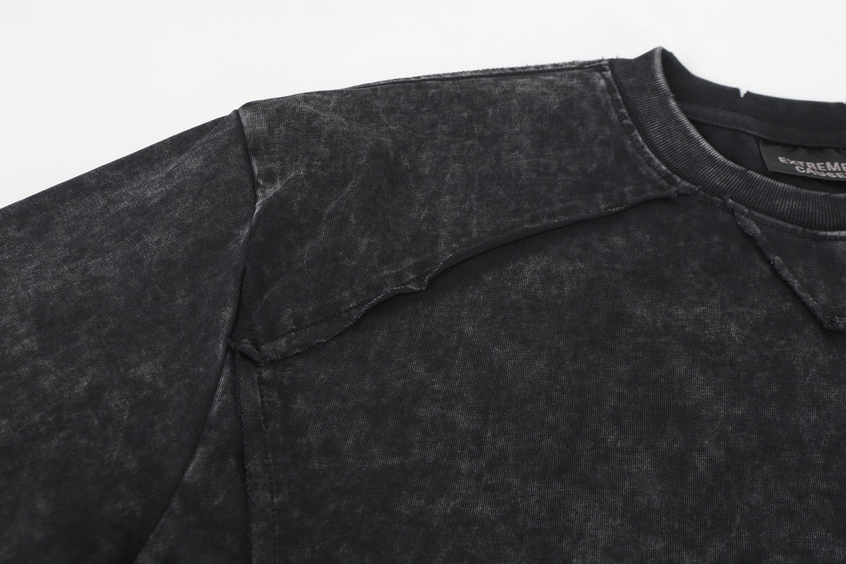 EXTREME CAUSE | Washed Panel Seam Sweatshirt - product detail