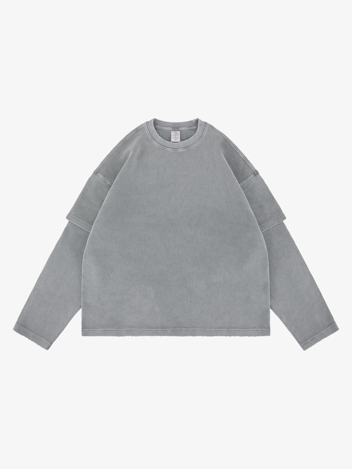 FGSS | Washed Raw Edge Layered Sweatshirt in Gray - front view