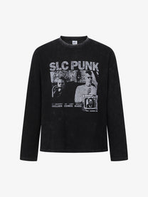 FORN3 | Punk Photo Washed Sweatshirt in Black - front view