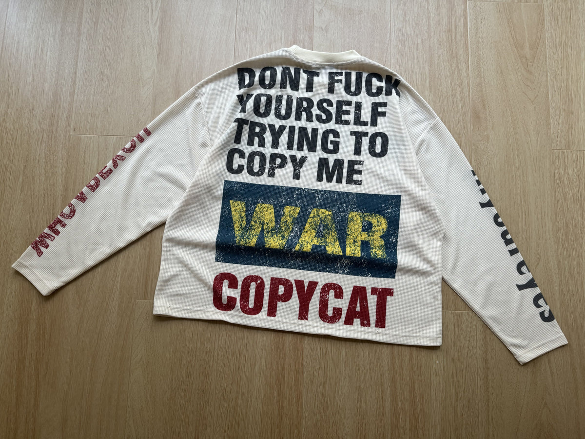 GLFS | Statement Text Collage Waffle Sweatshirt - product detail