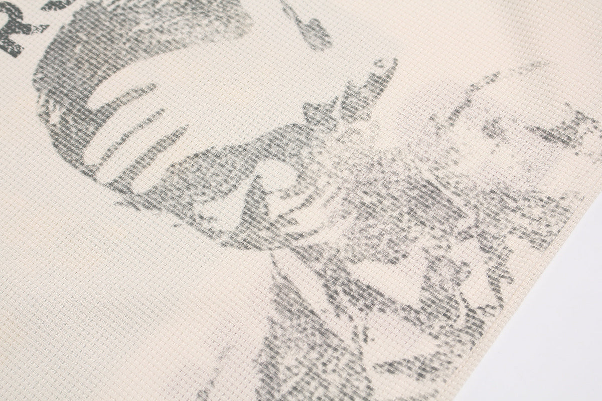 GLFS | Statement Text Collage Waffle Sweatshirt - product detail