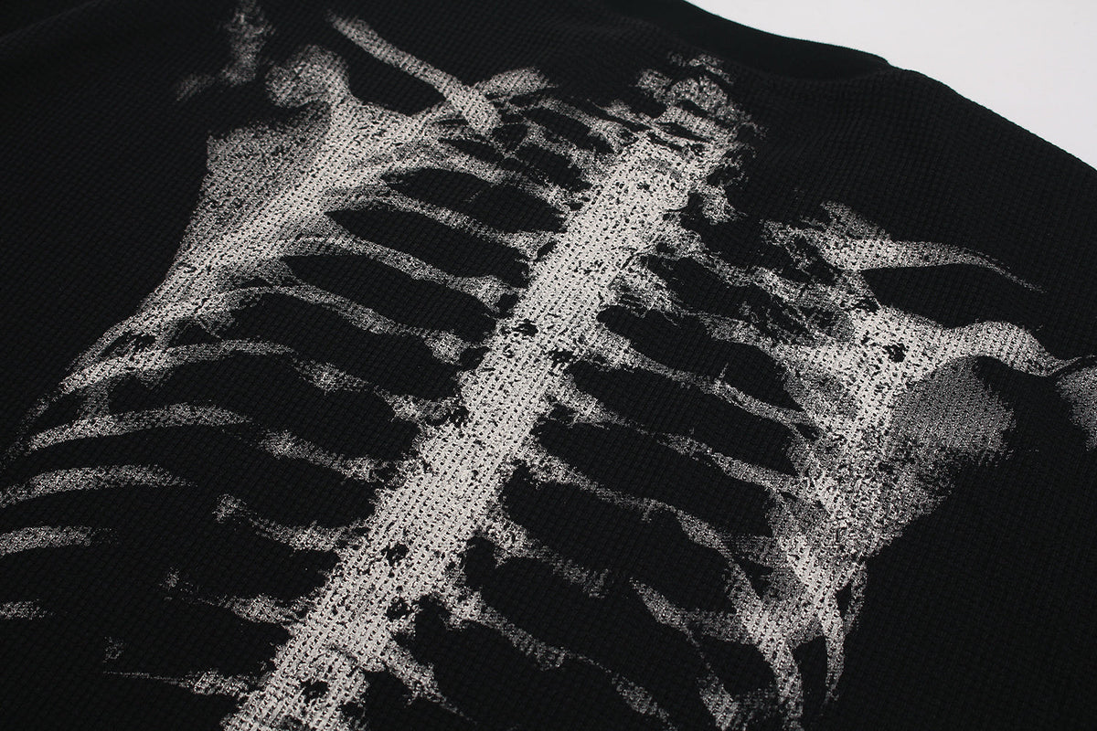 GLFS | Skeleton Ribcage Waffle Sweatshirt - product detail