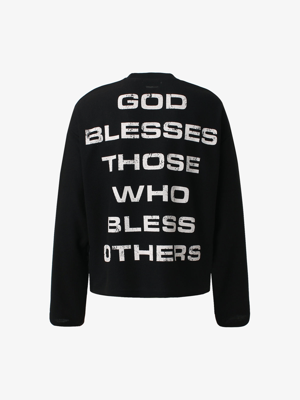 GLFS | Statement Cross Print Sweatshirt in Black - back view