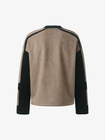 GLFS | Contrast Panel Logo Sweatshirt in Brown - back view